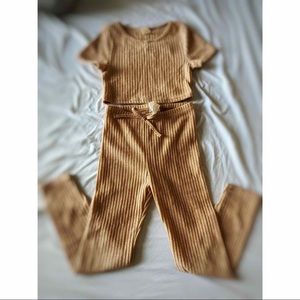 Rib knit set